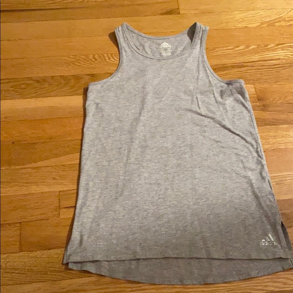 Adidas grey athletic tank top